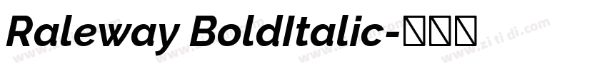 Raleway BoldItalic字体转换